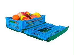 正基折叠筐不带盖塑料水果蔬菜筐ZJKN403012W